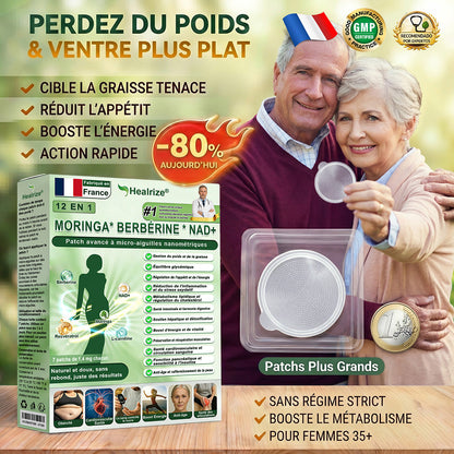 💫 Boutique Officielle de France | 🩺 Healrize® Moringa · Berbérine × NAD+ 12-en-1 Avancé Patch nano à micro-aiguilles — Application une fois par jour, résultats visibles 🎀